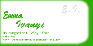 emma ivanyi business card